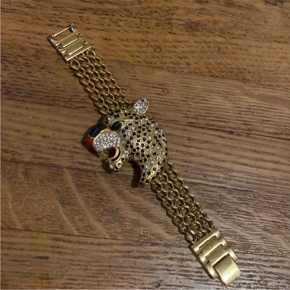 Jlo Leopard Cover Case Watch with Swarovski crystals